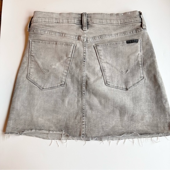 HUDSON Women's Vivid Denim Raw Hem Mini Skirt Gray SZ 25 - Picture 4 of 14